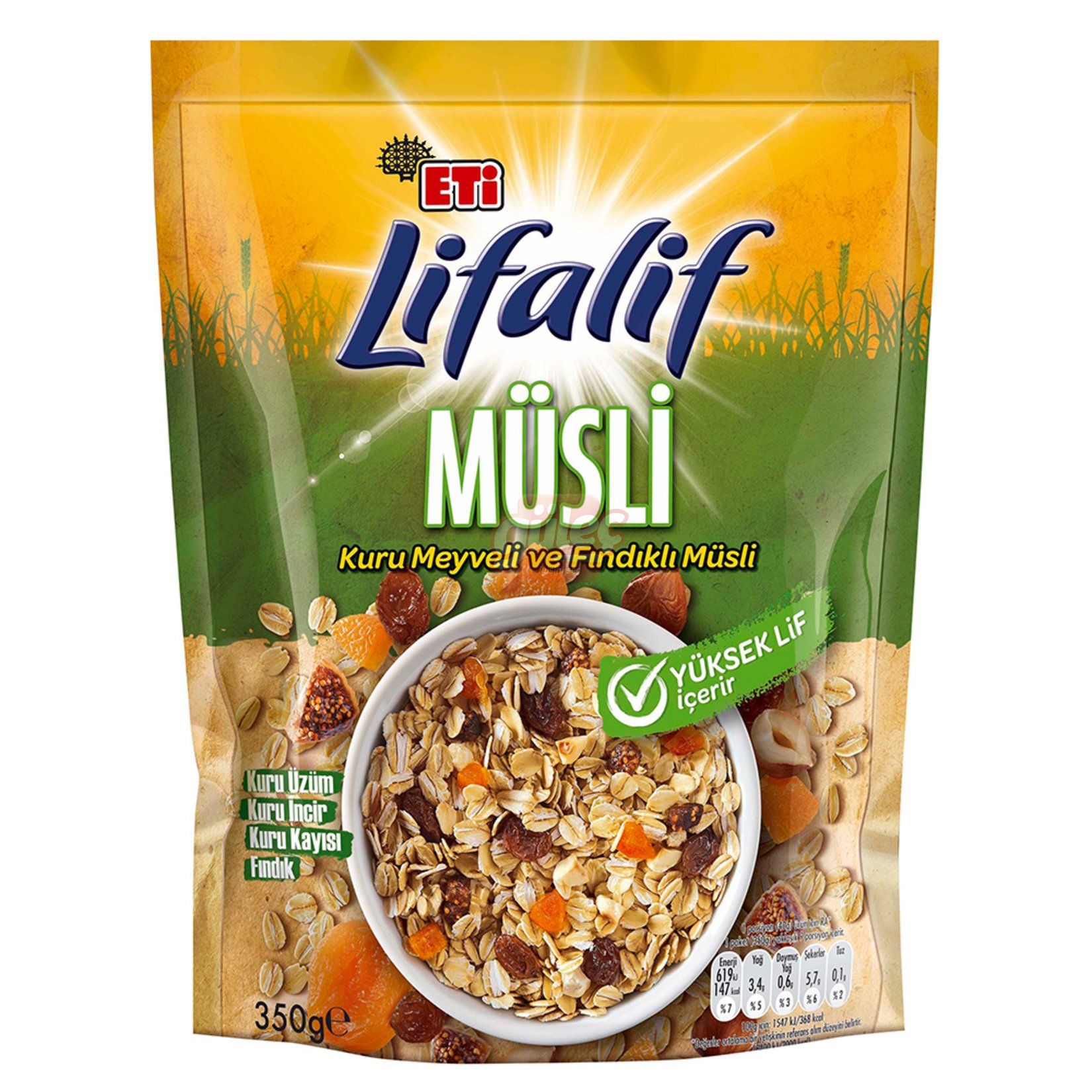 Eti Lifalif Kuru Meyveli ve Fındıklı Müsli 350