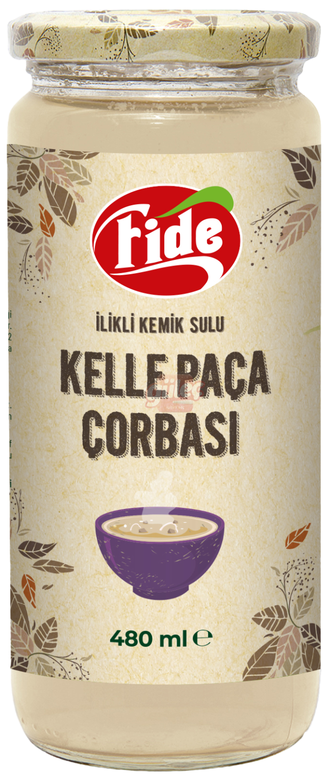 Fide İlikli Kemik Sulu Kelle Paça Çorbası 480 Ml