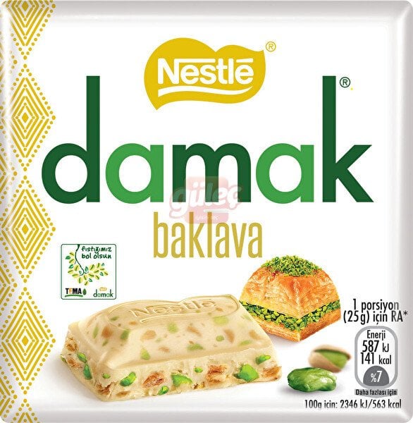 Nestle Damak Baklava Beyaz Kare Çikolata 60 G