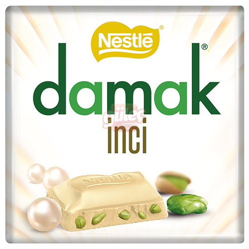 Nestle Damak İnci Antep Fıstıklı Beyaz Kare Çikolata 60 G