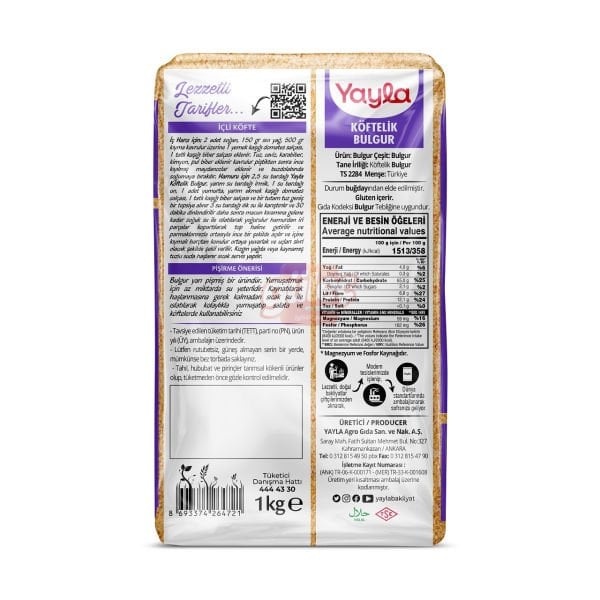 Yayla Köftelik Bulgur 1 Kg