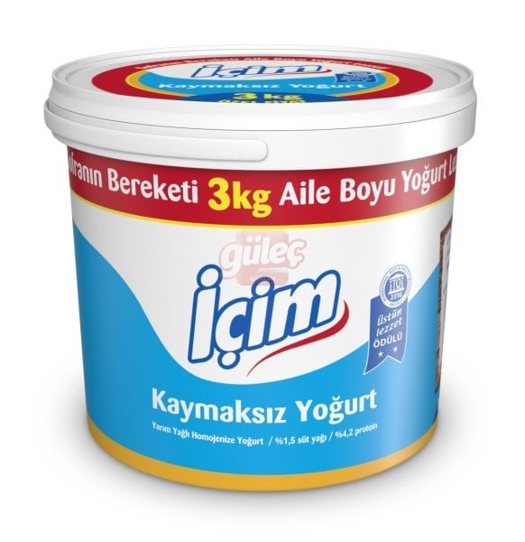 İçim Yarım Yağlı Yoğurt 3 Kg