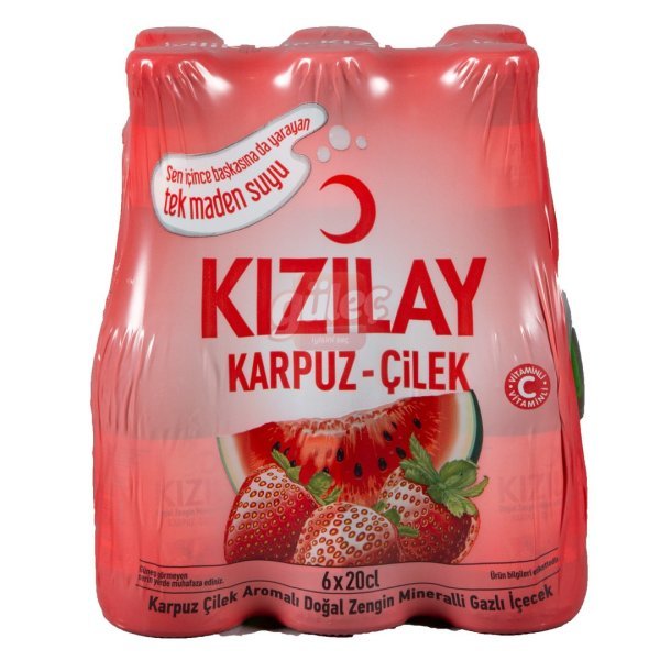 Kızılay Maden Suyu Karpuz Çilek Aromalı 6x200 Ml