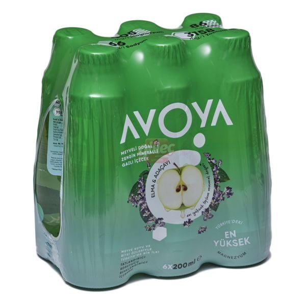 Avoya Elma & Adaçayı Aromalı Maden Suyu 6X200 Ml