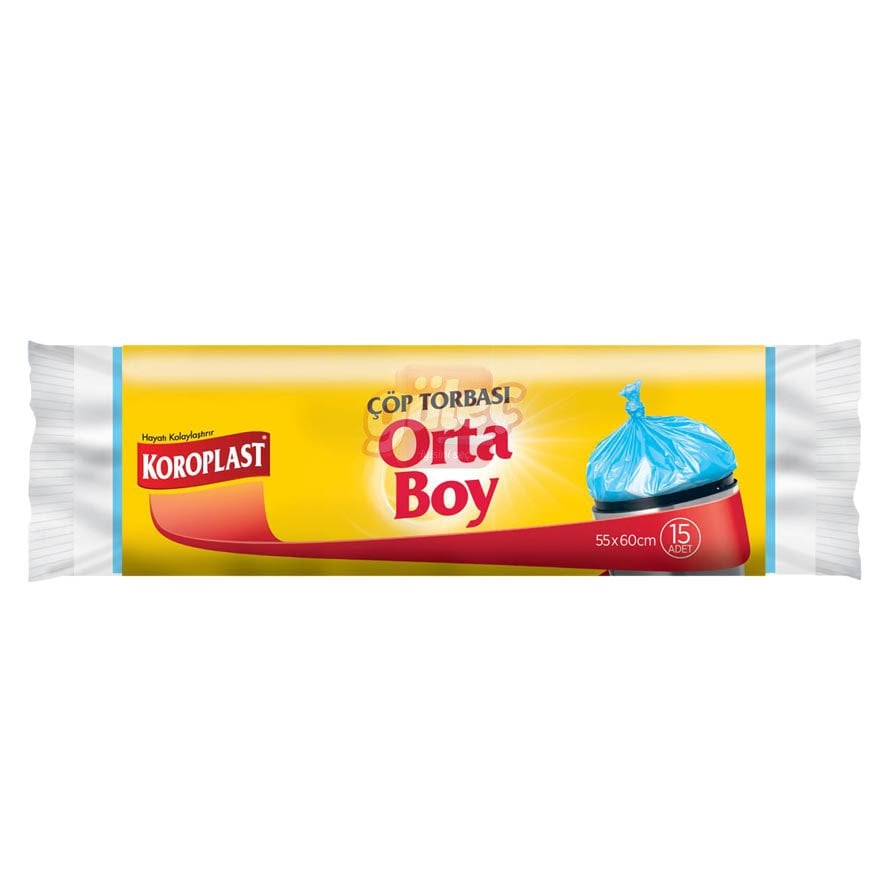 Koroplast Orta Boy Çöp Poşeti 15'li