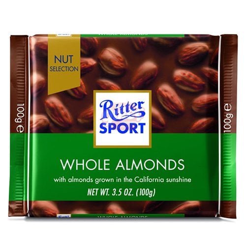 Ritter Sport Bütün Bademli Sütlü Çikolata 100 G