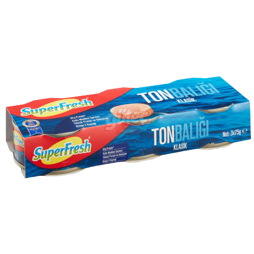 Superfresh Ayçiçek Yağlı Ton Balığı 3x75 G