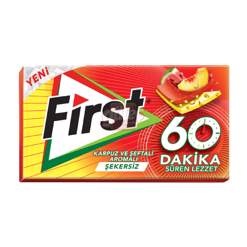 First 60 Dk Karpuz Şeftali Aromalı Sakız 27 G