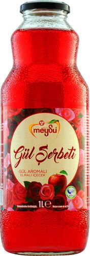Meysu Gül Şerbeti Cam Şişe 1 L