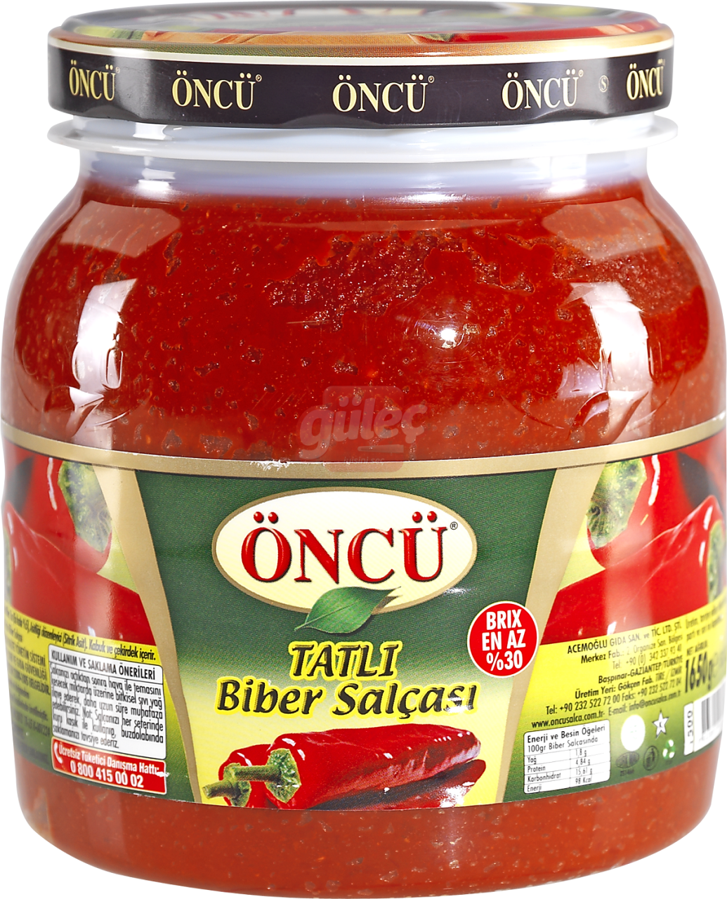 Öncü Tatlı Biber Salçası 1650 G