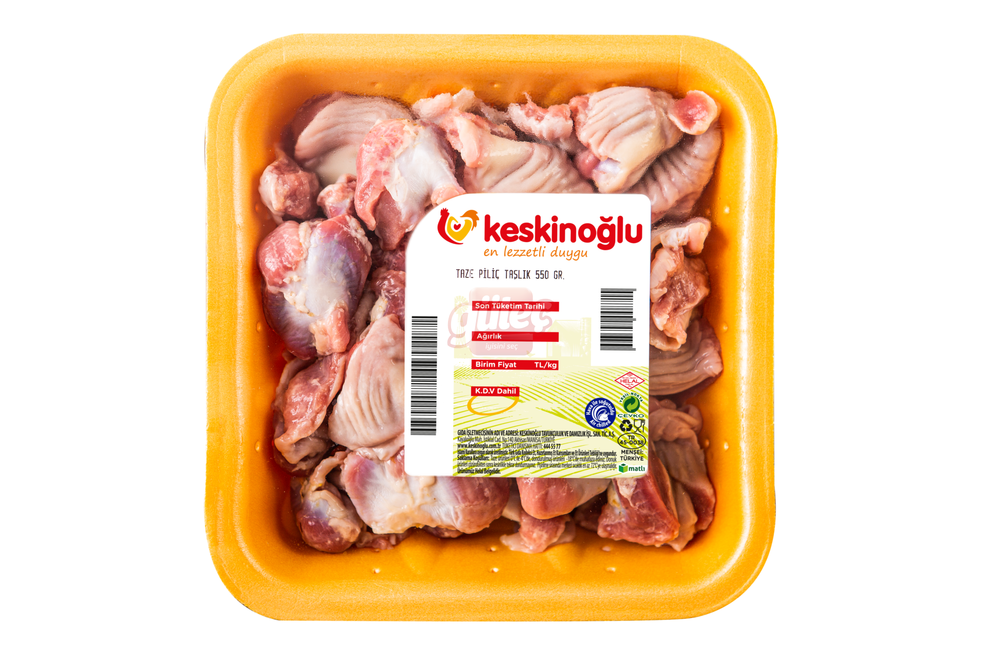 Keskinoğlu Tabaklı Taşlık 550 G (Sabit Gramaj- Adetli Satış)