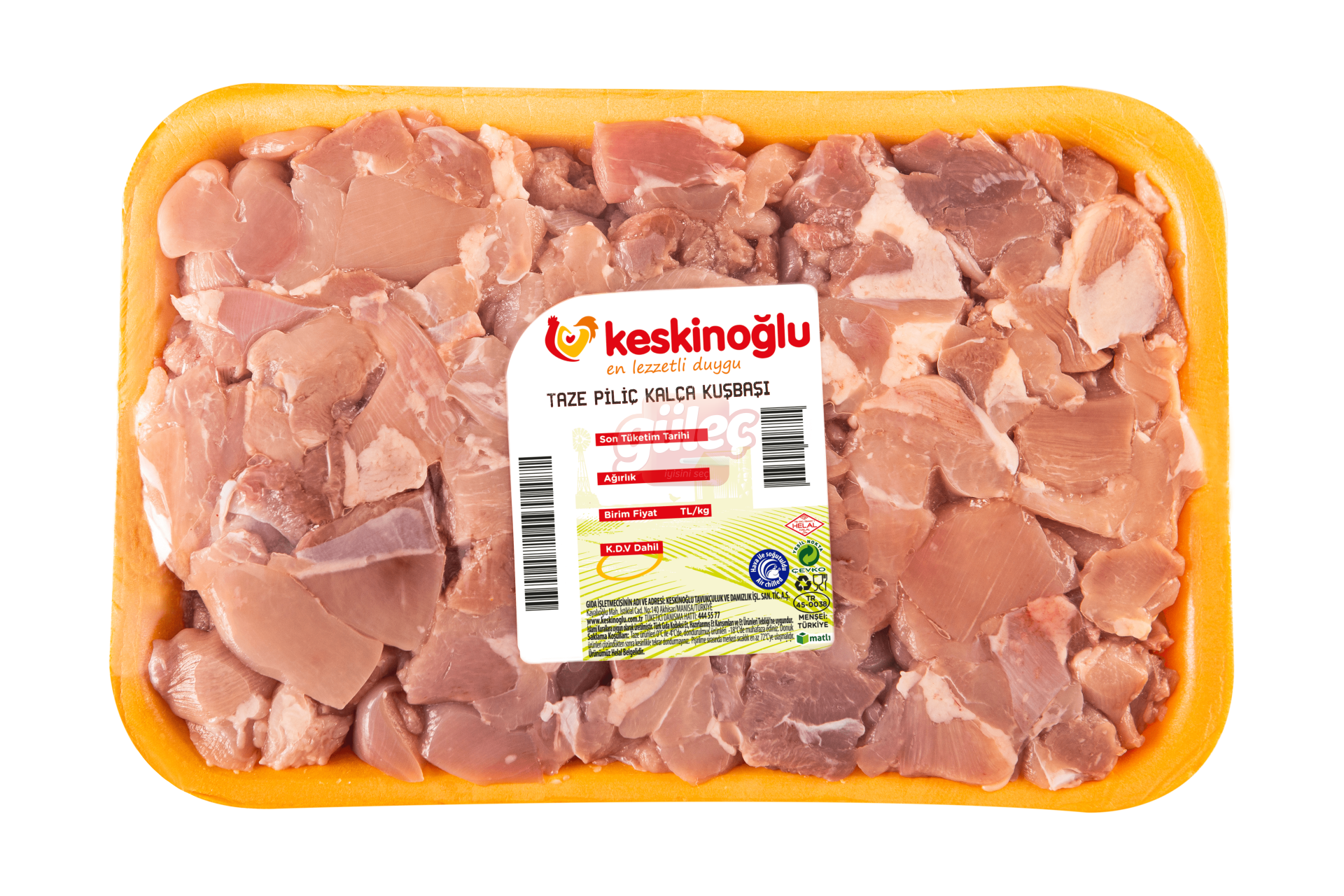 Keskinoğlu Tabaklı Kalça Kuşbaşı (Doğranmış Kemiksiz Kalça) Kg