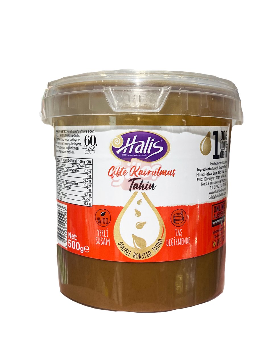 Halis Çifte Kavrulmuş Tahin 500 G