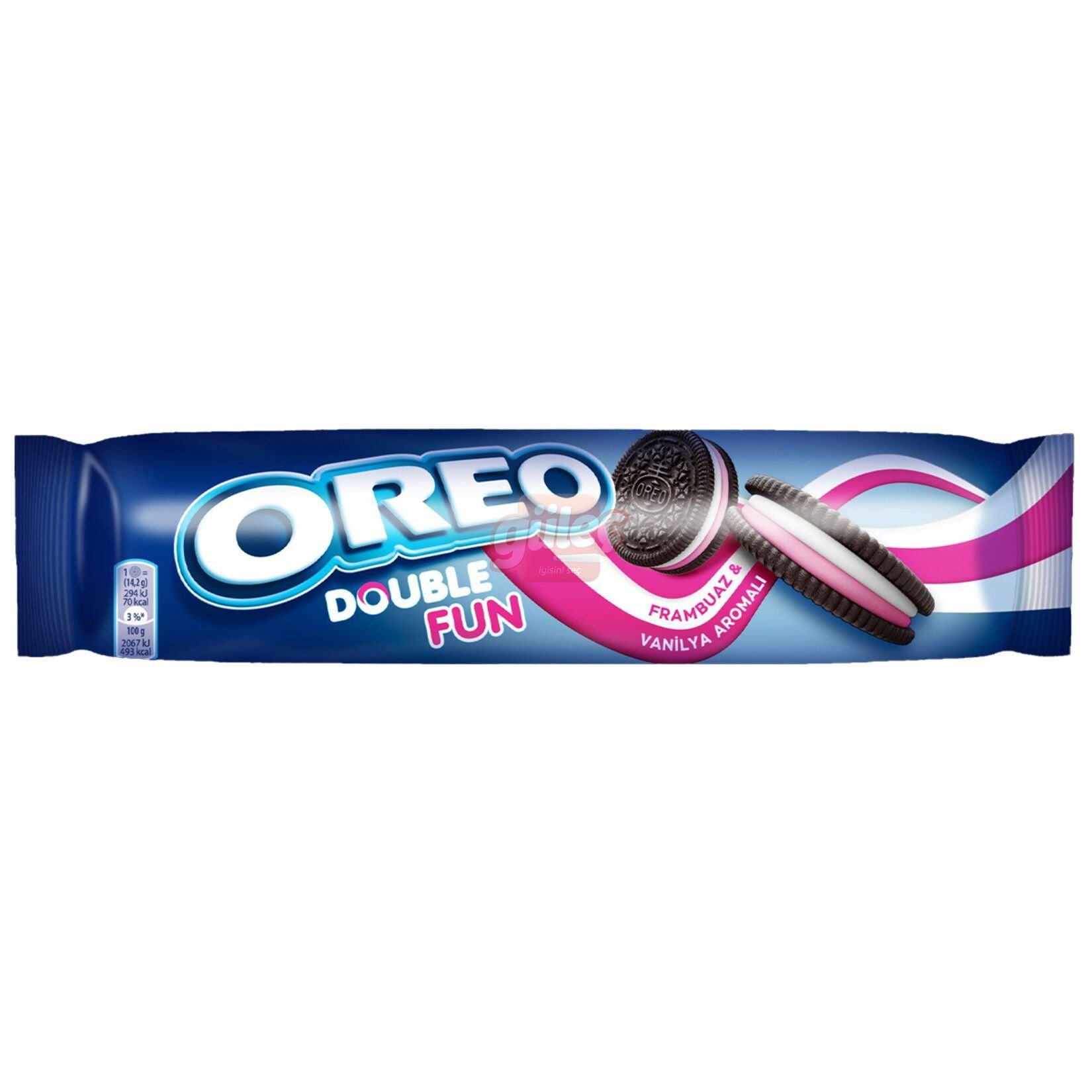 Oreo Double Fun Frambuaz Vanilya Aromalı Bisküvi 157 G
