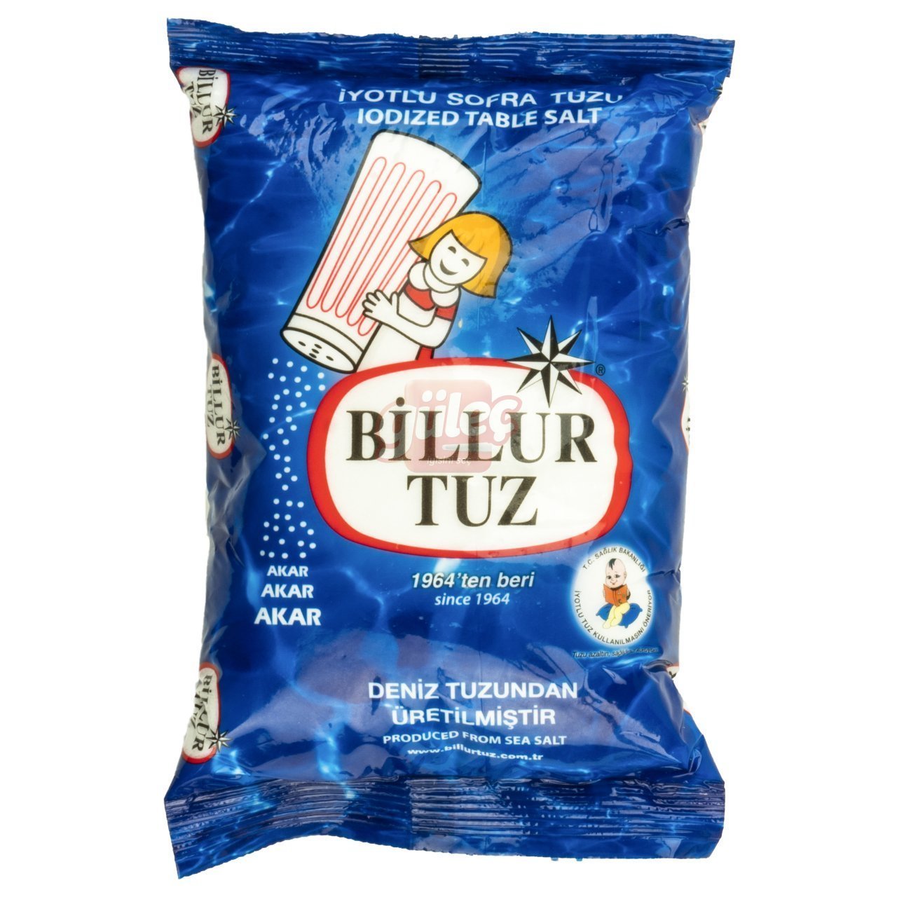 Billur İyotlu Sofra Tuzu 750 G