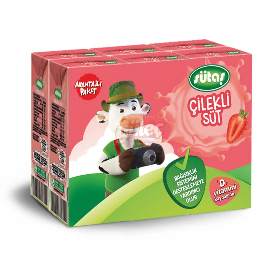 Sütaş Çilekli Süt 6x180 Ml