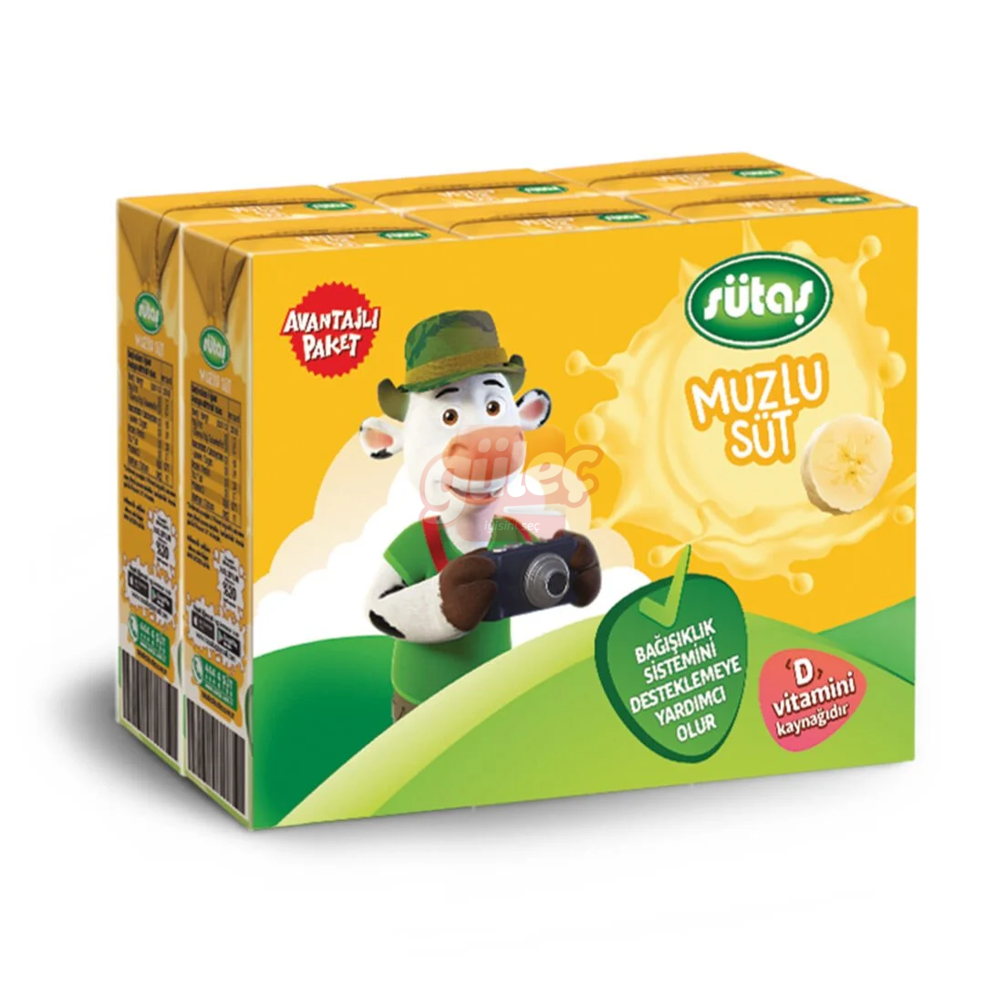 Sütaş Muzlu Süt 6x180 Ml