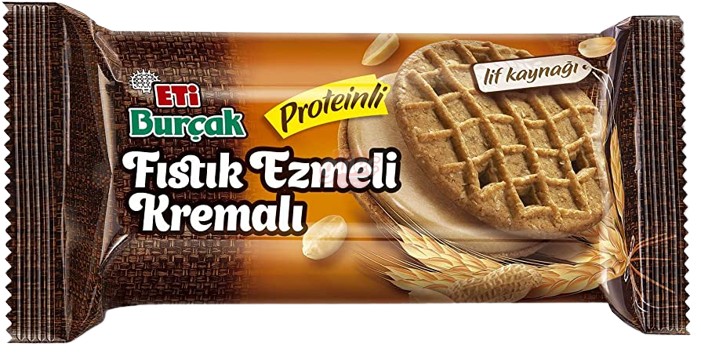 Eti Burçak Fıstık Ezmeli Proteinli Bisküvi 158 G