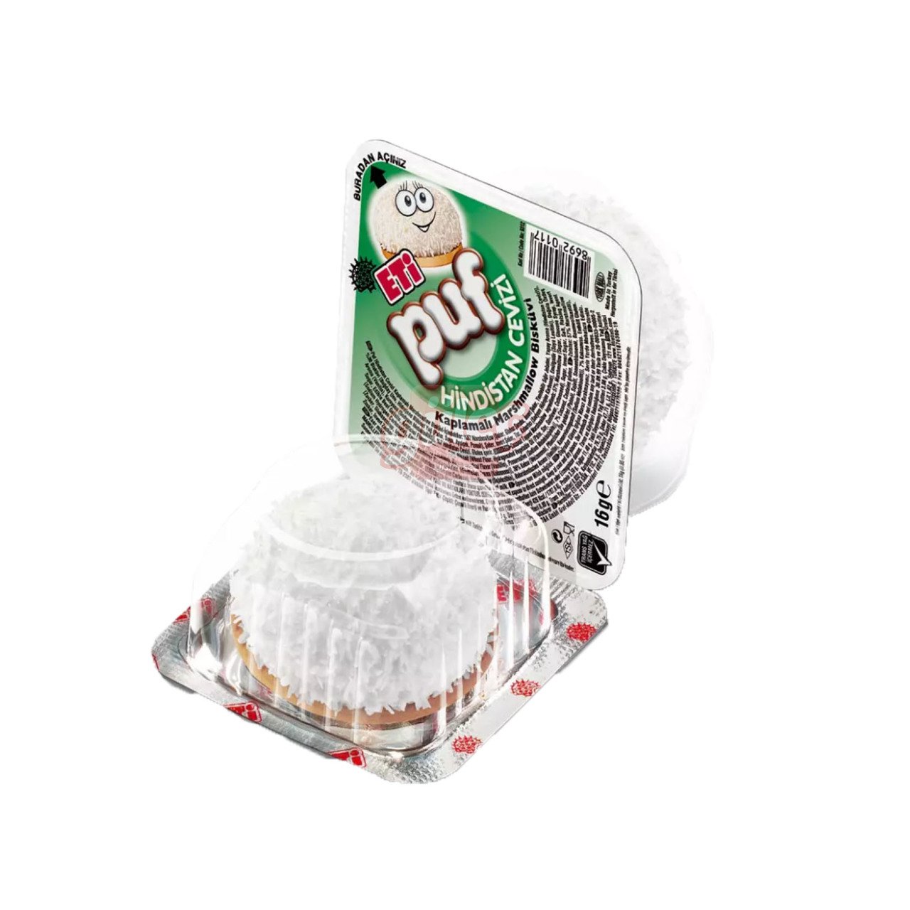 Eti Puf Hindistan Cevizli 16 G