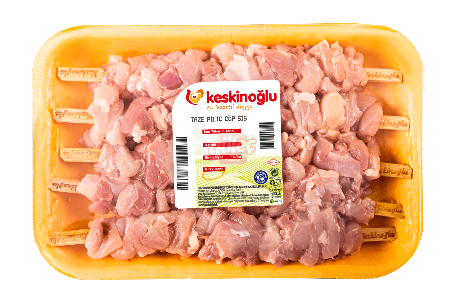 Keskinoğlu Tabaklı But Çöp Şiş Kg