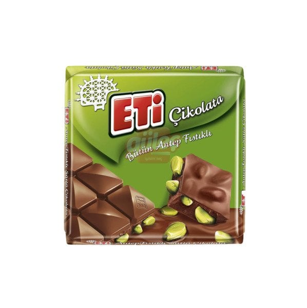 Eti Bütün Antep Fıstıklı Kare Çikolata 60 G