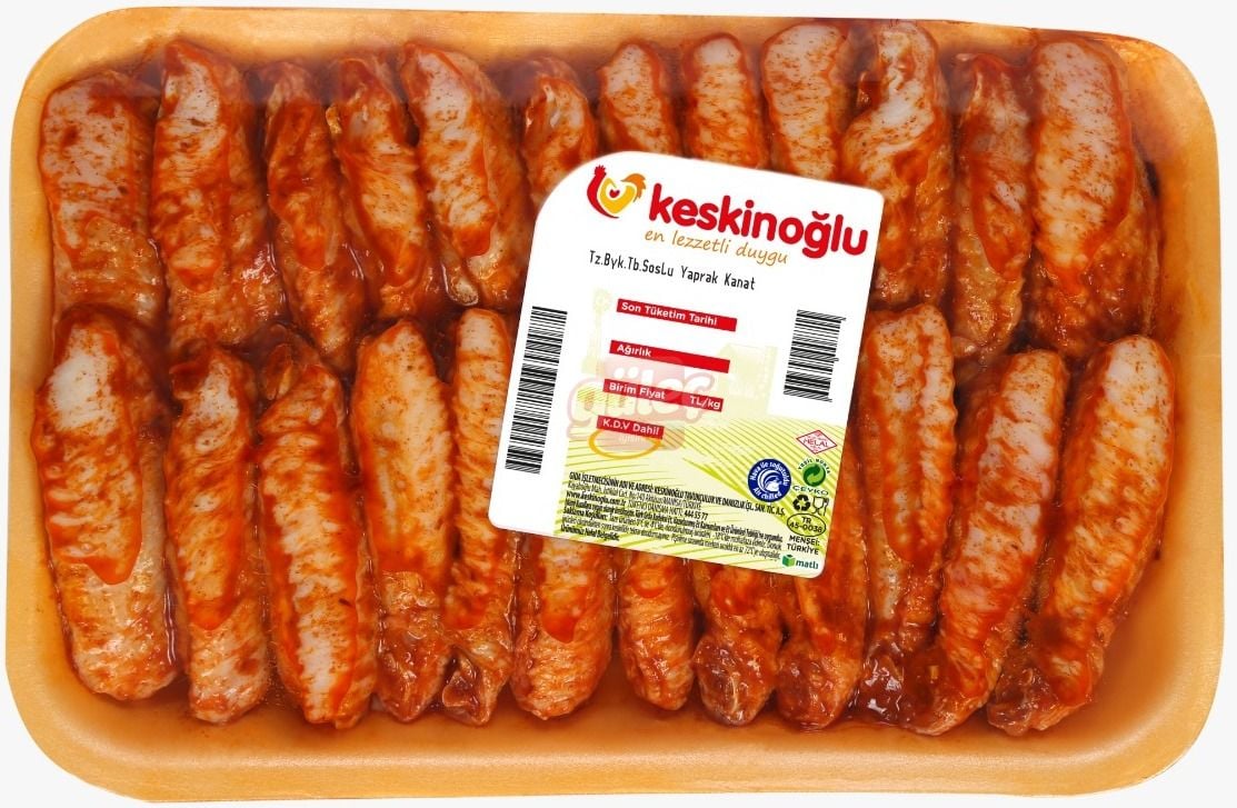 Keskinoğlu Tabaklı Soslu Yaprak Kanat (Badem Kanat) Kg
