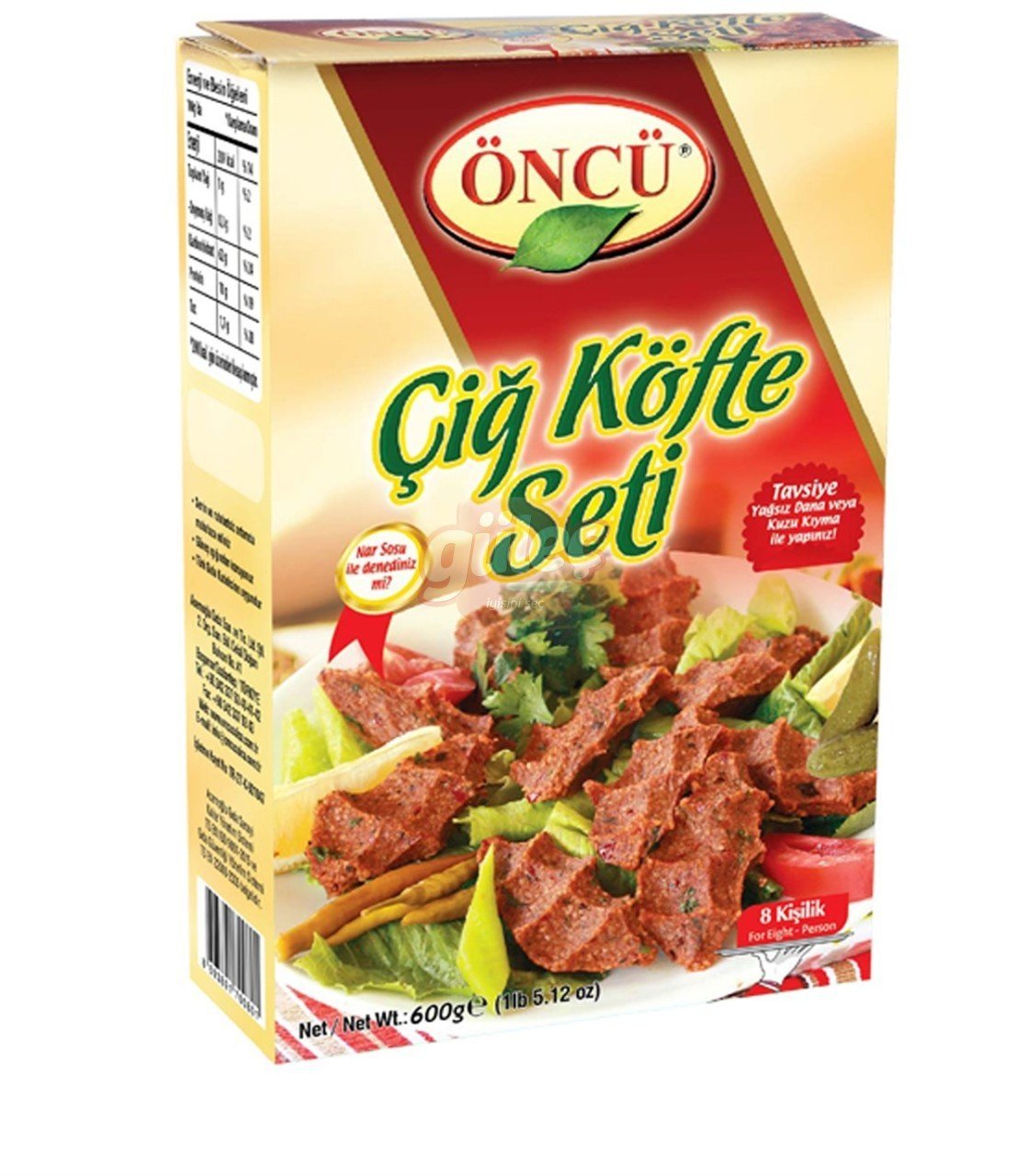 Öncü Çiğ Köfte Seti Sade 600 G
