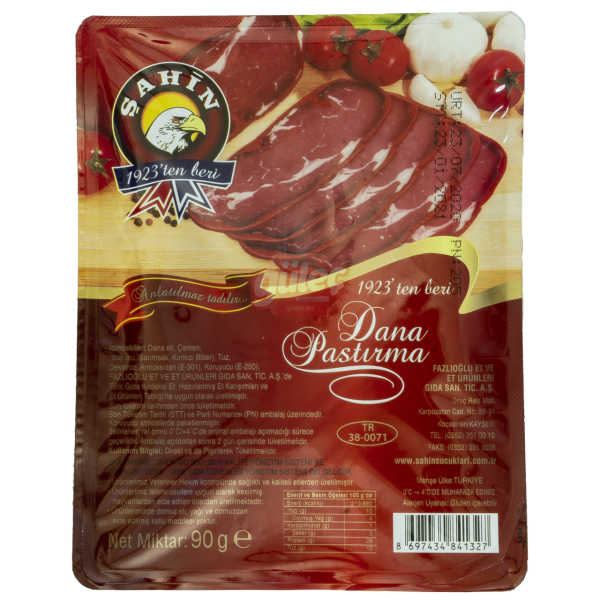 Şahin Dana Pastırma 90 G