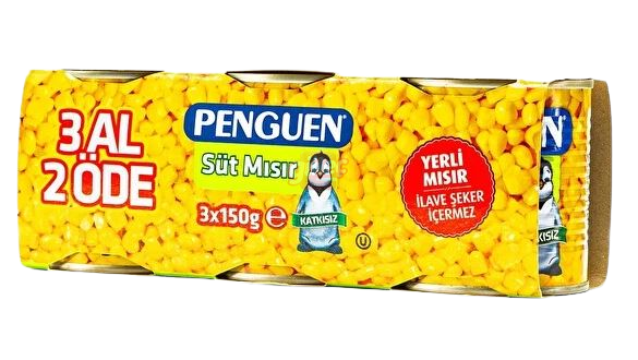 Penguen Süt Mısır Konservesi 3x150 G