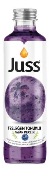 Juss Fesleğen Tohumlu Yaban Mersini Aromalı İçecek 250 Ml