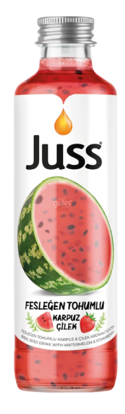 Juss Fesleğen Tohumlu Karpuz Çilek Aromalı İçecek 250 Ml