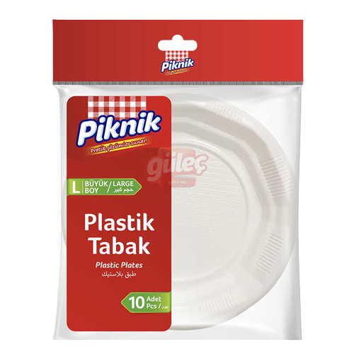 Piknik Plastik Büyük Boy Tabak 10'lu
