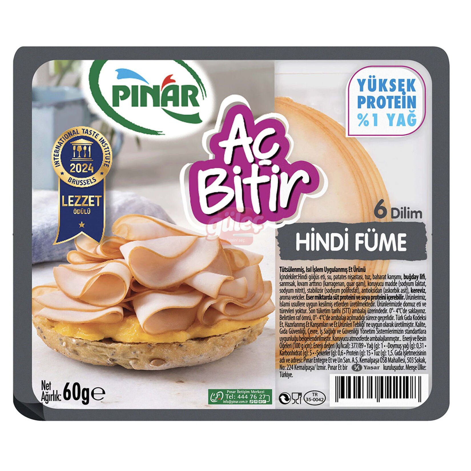 Pınar Aç Bitir Hindi Füme 60 G