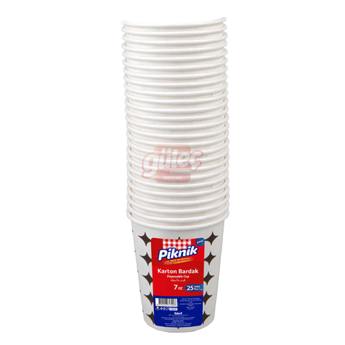 Piknik Karton Bardak 7 Oz 25'li