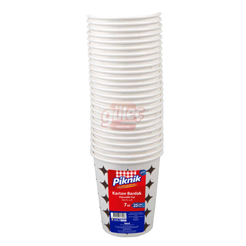 Piknik Karton Bardak 7 Oz 25'li