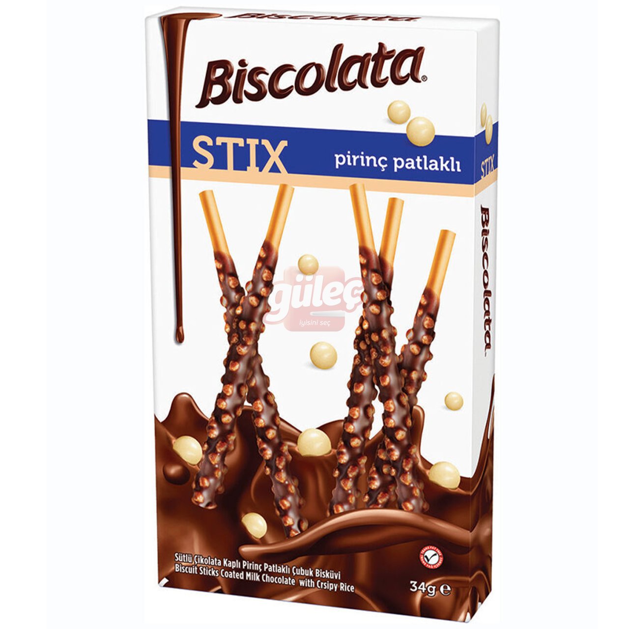 Biscolata Stix Pirinç Patlaklı 34 G
