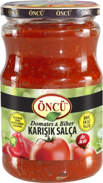 Öncü Az Acılı Biber ve Domates Karışık Salça 700 G