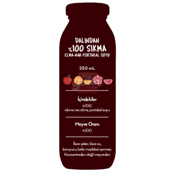 Naren Sıkma Nar-Portakal-Elma Suyu 250 Ml