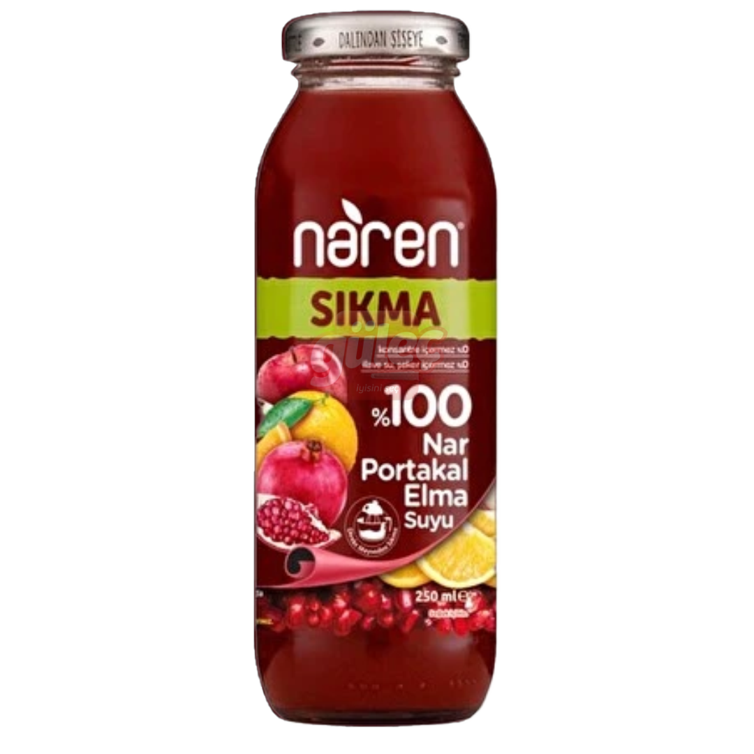 Naren Sıkma Nar-Portakal-Elma Suyu 250 Ml