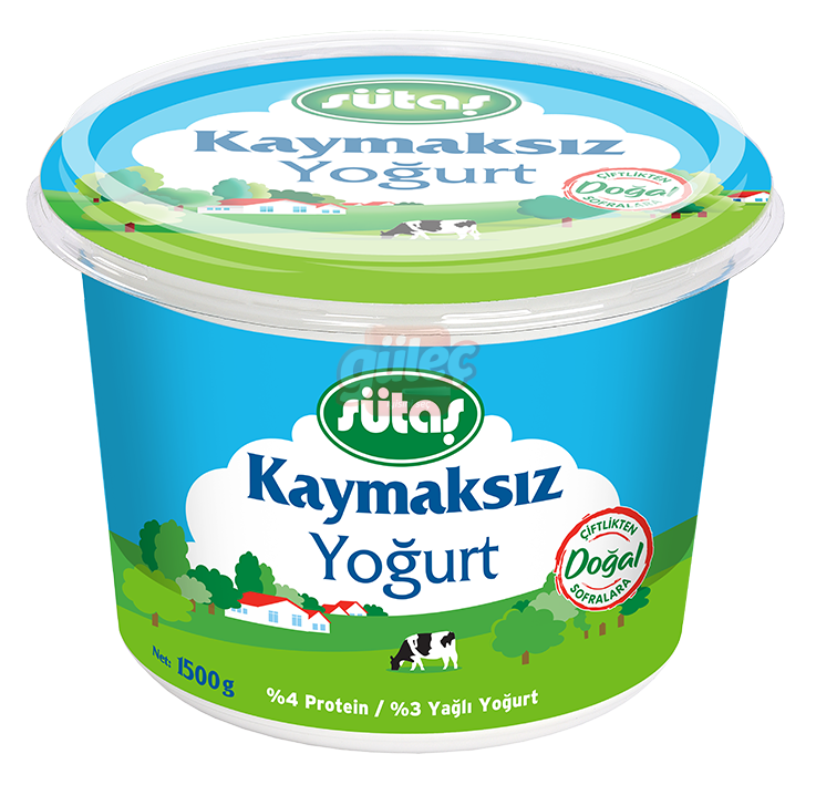 Sütaş Kaymaksız Yoğurt 1500 G