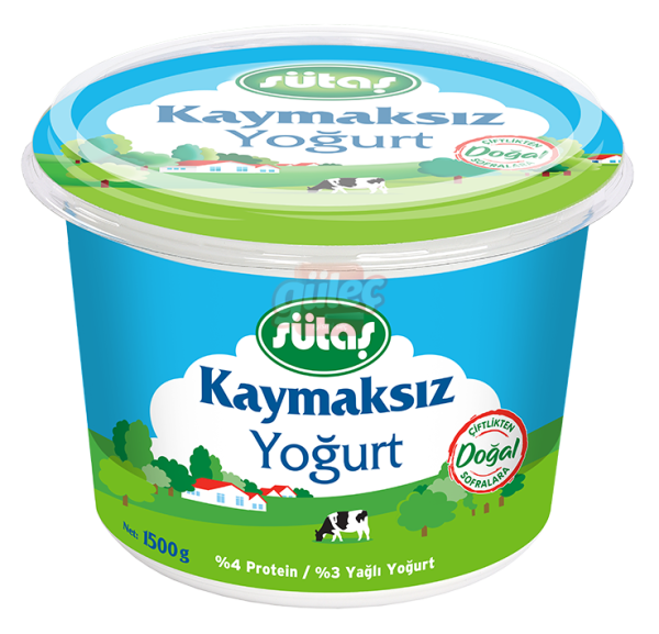 Sütaş Kaymaksız Yoğurt 1500 G
