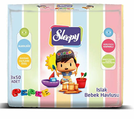 Sleepy Pepee Islak Havlu 3x50 Adet