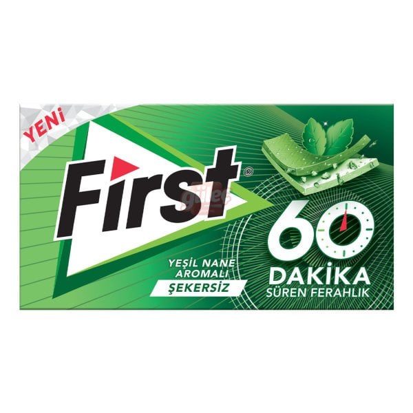 First 60 Dk Yeşil Nane Aromalı Sakız 27 G